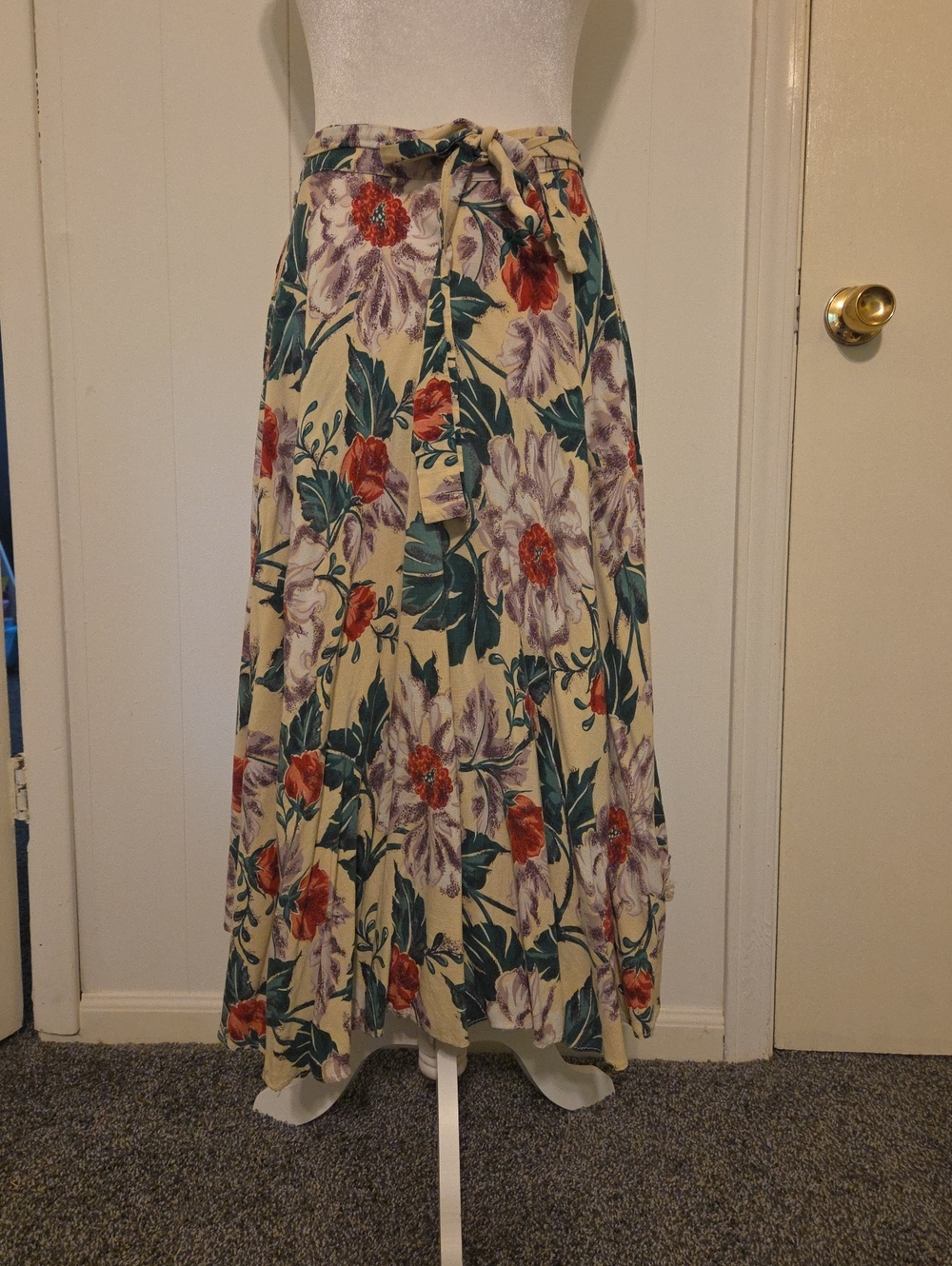 Vintage 60s Hawaiian Floral Skirt